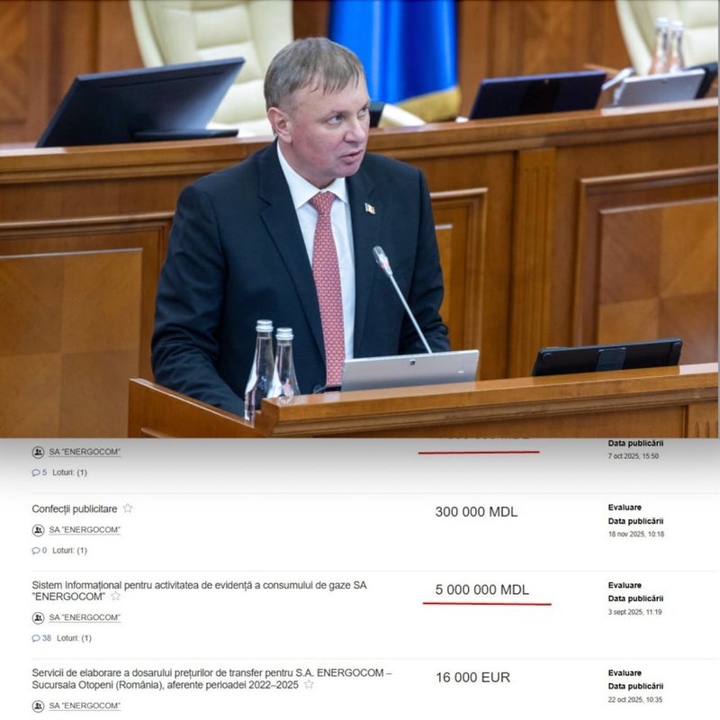 Controverse în jurul noului sistem informatic de la Energocom: Este acuzată de Constantin Cuiumju de la Partidul Nostru cu privire la deturnarea a 18 milioane de lei. Compania respinge acuzațiile: