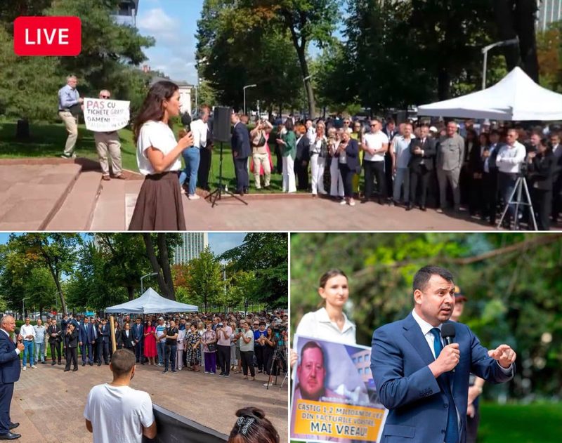 Dodon, Costiuc, Usatîi, Stamate, Chicu, opoziție unită în fața Parlamentului: Protest împotriva guvernării PAS și majorării tarifelor la gaz