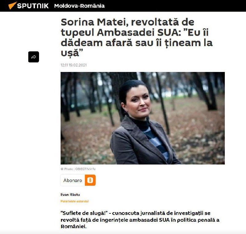 România: Jurnalista Sorina Matei a fost propusă de AUR să preia interimar șefia Televiziunii publice. PNL: PSD pune televiziunea publică pe mâna AUR. Social-democrații au decis să dea pe mâna unui partid extremist una dintre cele mai importante instituții de informare din România