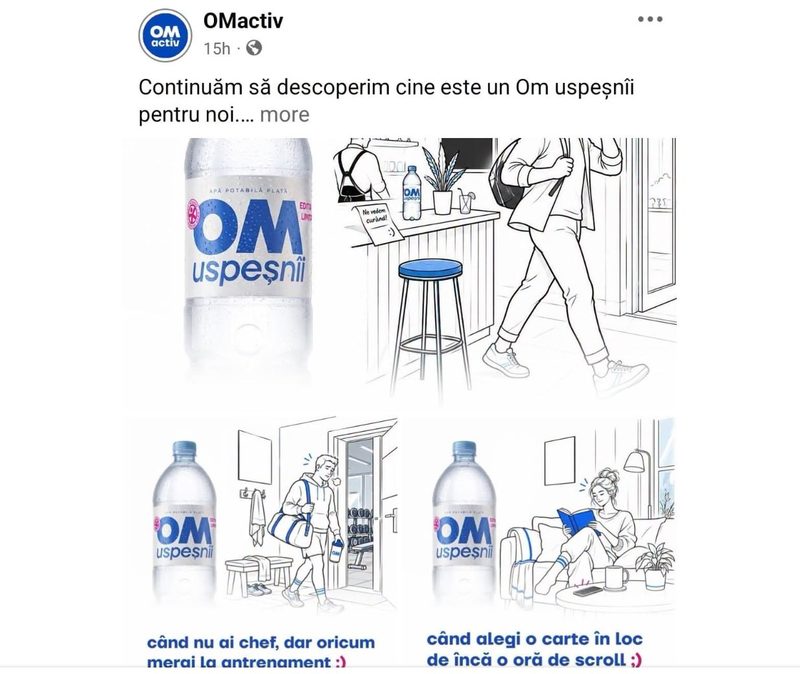Un producător de apă minerală, criticat după ce a preluat expresia „om uspeșnîi” în postări publicitare: „De ce să degradăm conștient?”. Producătorul de apă a făcut pași și pentru a înregistra marca "OM USPEȘNÎI"