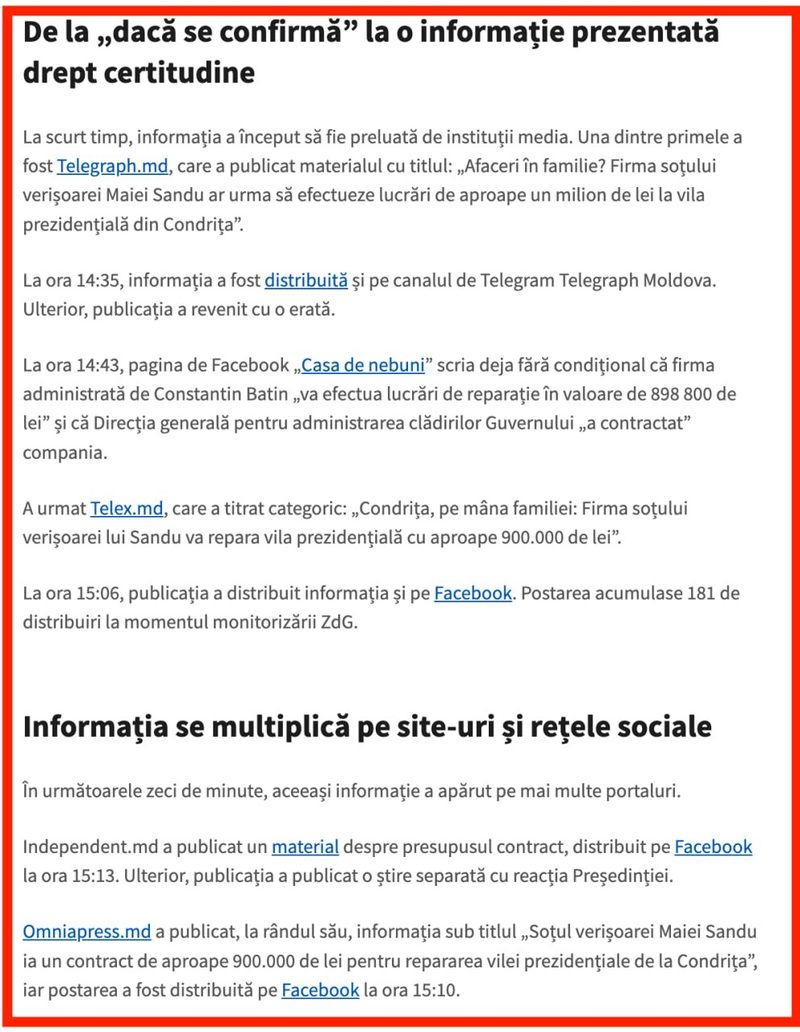 Ziarul de Gardă a urmărit traseul pe ore și zile al informației false și cum a avut loc distribuția pe rețelele de socializare: