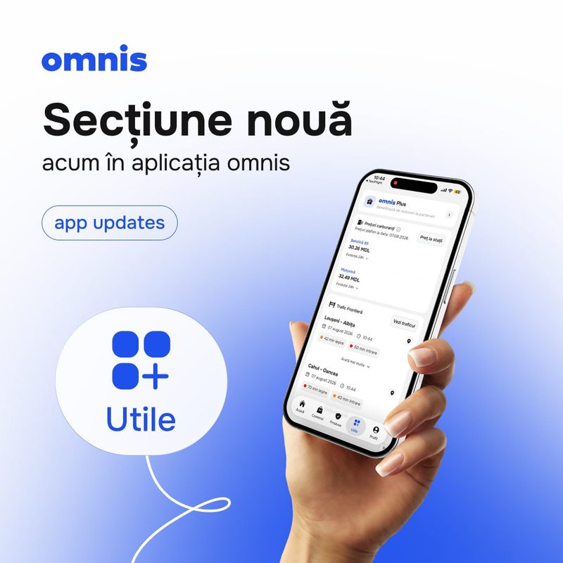„Utile” pentru șoferi, acum în omnis. Când ești la volan, ai nevoie de informații rapid: unde găsești un service, cât costă combustibilul, cât vei sta în rând la frontieră sau cât te-ar costa să aduci o mașină în Moldova. De acum, nu mai trebuie să le cauți separat. Omnis a lansat secțiunea „Utile”, unde a adunat informații practice pentru drumurile de zi cu zi și călătorii